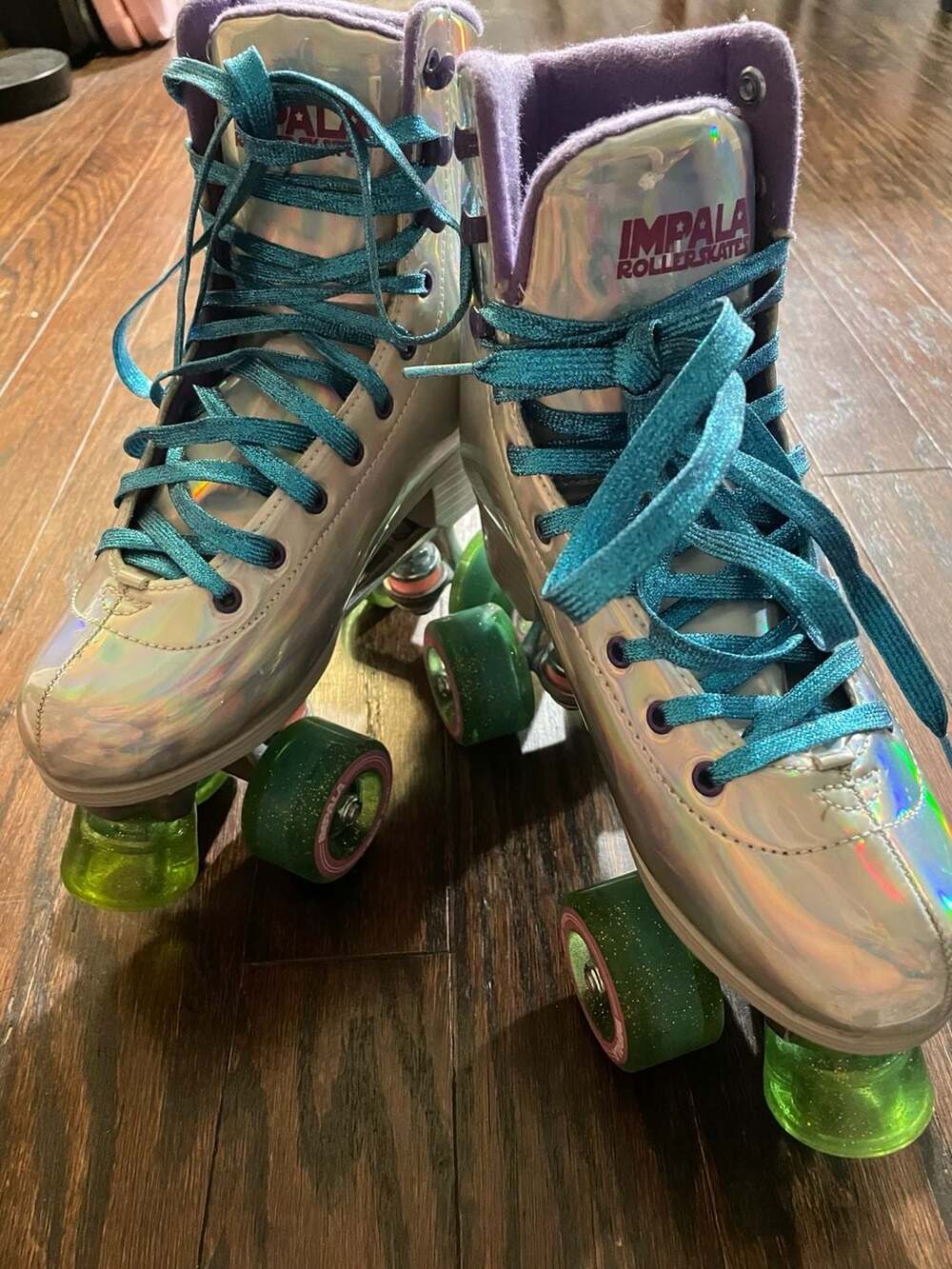 Impala Holographic Sidewalk Quad Roller Skates Women's Size 8